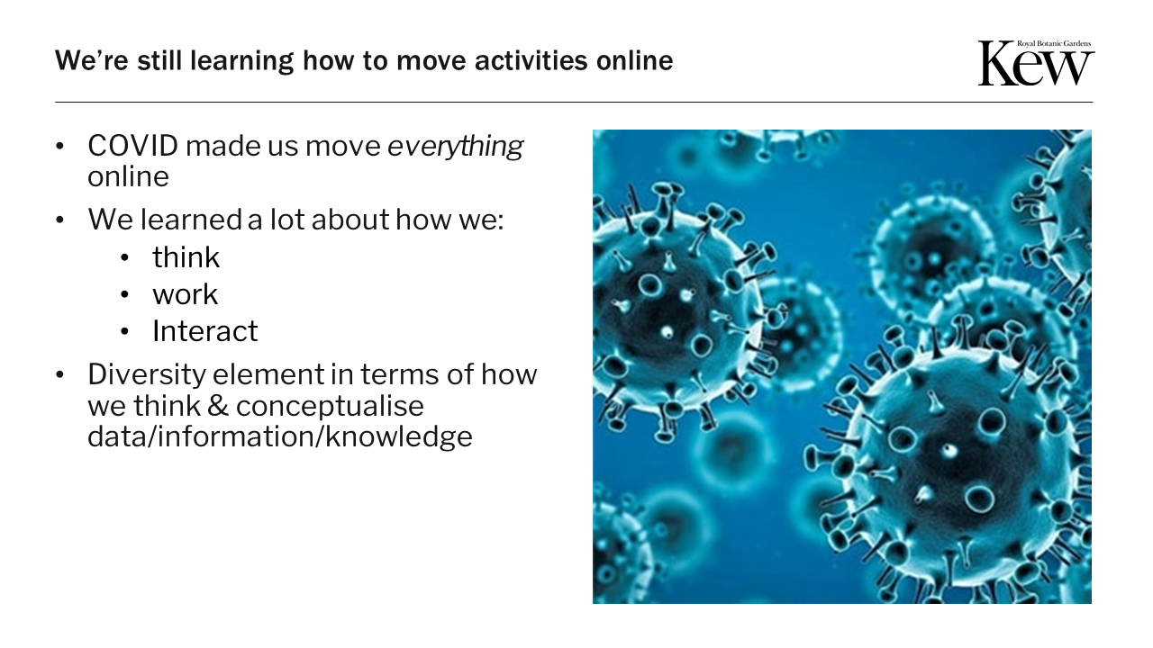 We're still learning how to move activities online