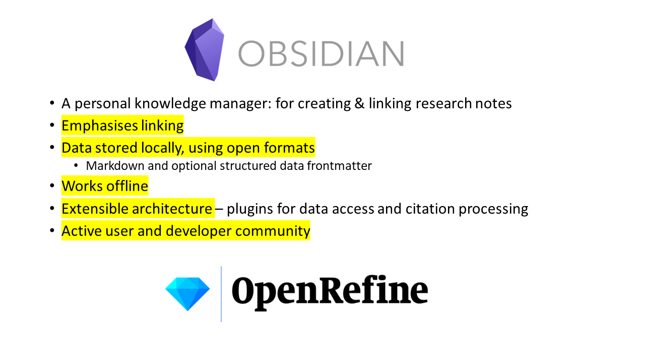 Attributes should be familiar  - shared with Open Refine